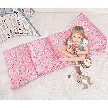 Pink Soft Plush,Perfect for Sleepovers Party,Lounger for Reading,Playing.Cover Only Kids Floor Pillow Bed Cover